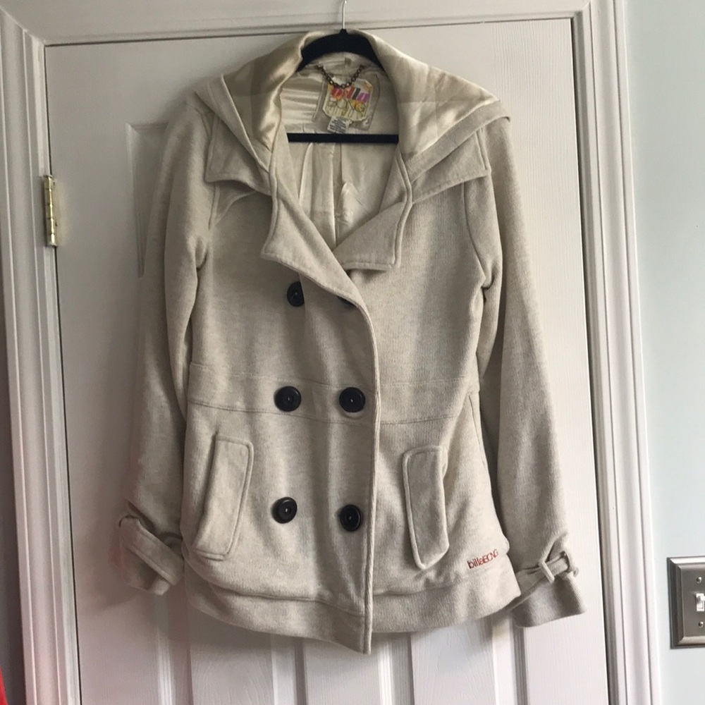 Adorable Billabong Peacoat Style Knit Jacket